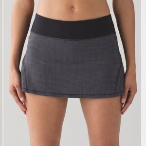 Lululemon athletic varsity skirt black polka dot